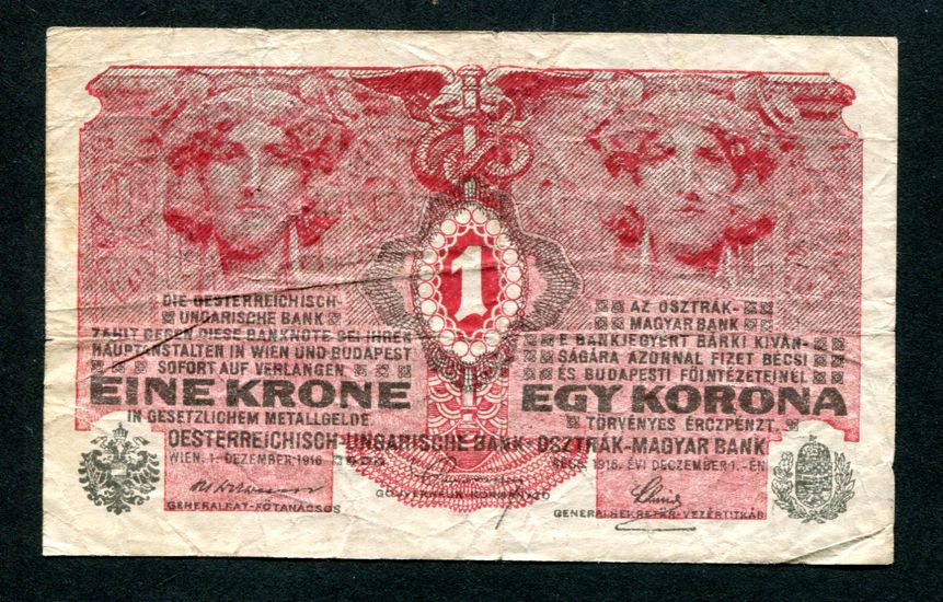 1916 / 1919 1 Korona 7000 feletti sorozatszám