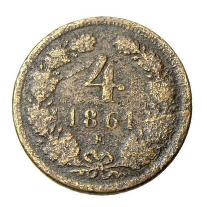 Ferenc József 1861E 4 krajcár