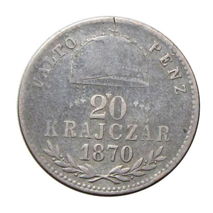 Ferenc József 1870KB 20 krajcár